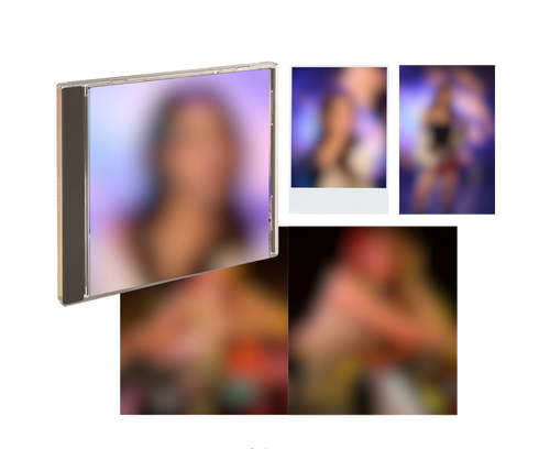 Blurred images of a person on a white background